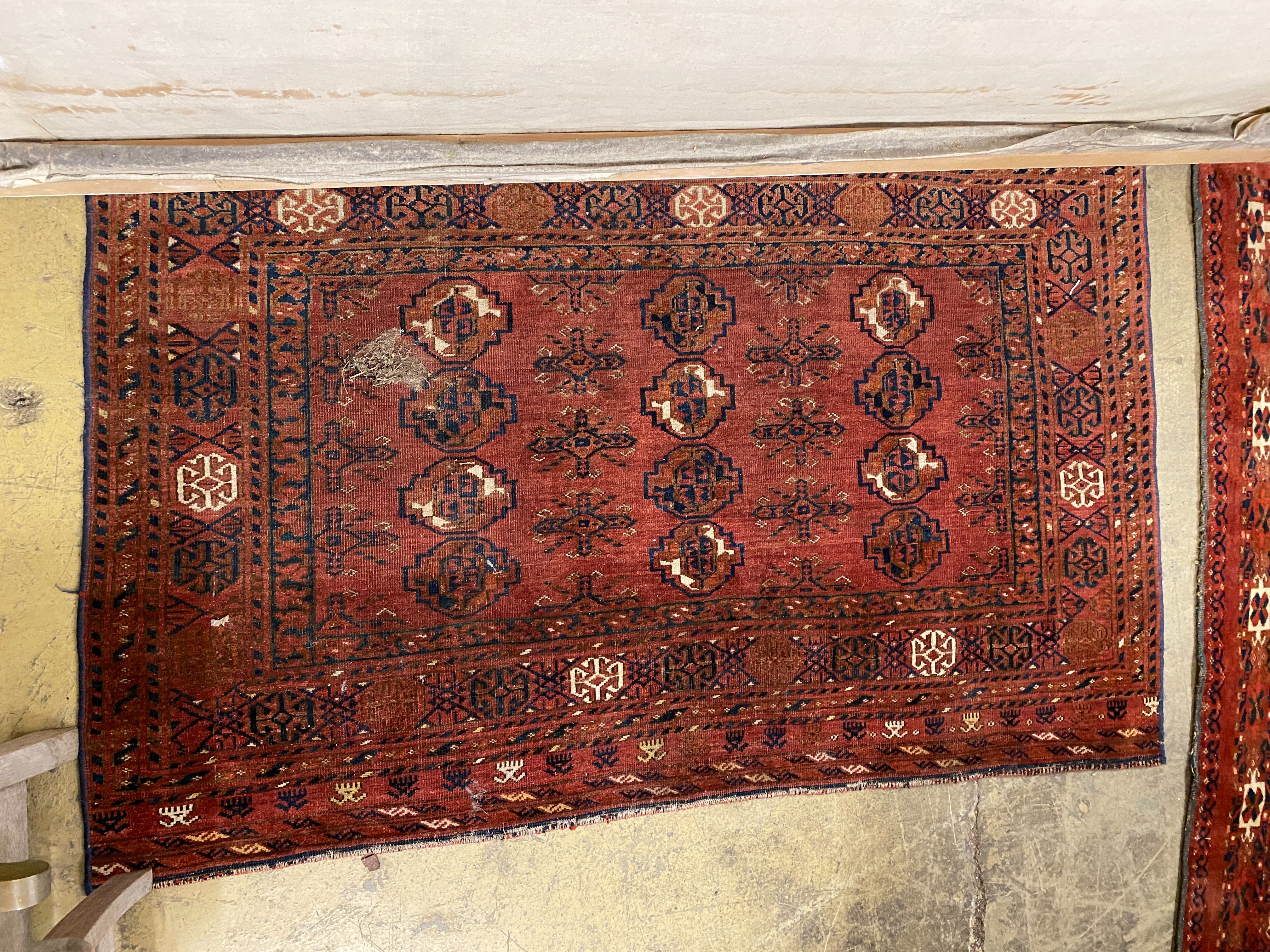 Two Tekke red ground rugs, larger 136 x 94cm